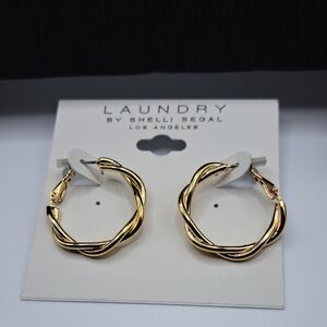 Laundry By Shelli Segal Twisted Gold Earrings